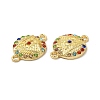 Alloy Connector Charms with Colorful Rhinestone FIND-H039-72G-3