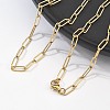 304 Stainless Steel Paperclip Chain Necklace NJEW-M183-04G-3