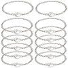12Pcs 304 Stainless Steel Twisted Curb Chains Bracelets BJEW-SC0001-61P-7