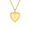 Golden Tone Brass Cable Chain Letter Heart Pendant Necklaces for Women PW-WG67FD6-01-1