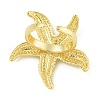 Starfish Brass Open Cuff Rings RJEW-U011-07G-3