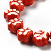 Handmade Printed Porcelain Beads X1-PORC-F005-02C-6