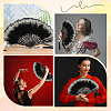 Plastic & Feather Fan Staves Design AJEW-WH20064-47A-4