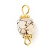 Natural Agate Connector Charms PALLOY-JF01587-04-2