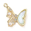 Alloy Glass Rhinestone Pendants PALLOY-U003-05B-G-1