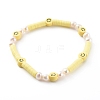Handmade Polymer Clay Heishi Beaded Stretch Bracelets BJEW-JB06143-2