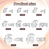 66Pcs 8 Styles Synthetic Howlite Cabochons G-PH0002-66-2