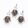 Natural Tiger Eye Pendants G-L512-A25-1