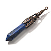 Dyed Natural Lapis Lazuli Pointed Big Pendants G-P560-02R-17-2