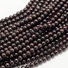 Garnet Round Beads Strands G-O081-01-6mm-2