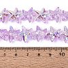 Electroplate Transparent Glass Beads Strands EGLA-Q136-01A-12-4