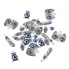 36Pcs 6 Style Evil Eye Alloy Enamel Pendants ENAM-TA0001-32-13