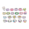 304 Stainless Steel Enamel Wide Rings for Women STAS-U013-02A-P-1