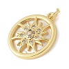 Brass Micro Pave Cubic Zirconia Pendants KK-K298-30G-2