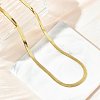 Brass Flat Snake Chain Necklaces NJEW-A042-02G-01-1