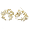 Brass Micro Pave Clear Cubic Zirconia Brooch Findings LS-KK-R136-005-NF-2