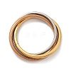 201 Stainless Steel Trinity Interlocking Ring Finger Rings FS-WG6776A-03-1