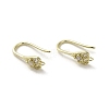 Brass Micro Pave Cubic Zirconia Earring Hooks KK-C048-13A-G-1