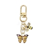 Butterfly Bees Alloy Enamel Pendant Decorations HJEW-JM02688-06-2