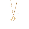 304 Stainless Steel Letter Pendant Necklaces NJEW-LP0001-53H-G-1