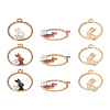 Kissitty 30Pcs 3 Colors Zinc Alloy Enamel Pendants ENAM-KS0001-06-14