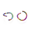 Ion Plating(IP) Rainbow Color 304 Stainless Steel Open Jump Rings STAS-N098-062A-01-3
