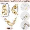 300Pcs 304 Stainless Steel Bead Tips STAS-BBC0005-78-2