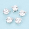 925 Sterling Silver Micro Pave Clear Cubic Zirconia Charms STER-N017-17C-S-1