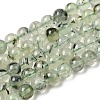 Natural Prehnite Beads Strands G-G457-6mm-03-2