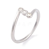 304 Stainless Steel Finger Ring foe Women RJEW-C086-17-P-1