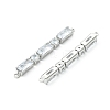 SHEGRACE Brass Pave Clear Cubic Zirconia Connector Charms XGRQ3P287-641P-2
