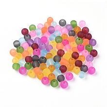 Frosted Glass Beads X-GGB4MMY-DKM
