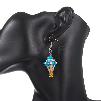 Glass Dangle Earrings EJEW-MZ00713-01-1