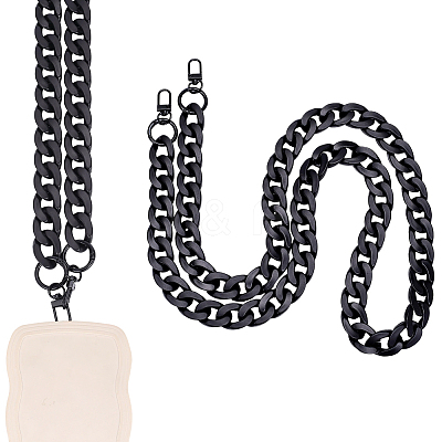 1Pc Acrylic Cuban Link Chain Bag Extender Chains AJEW-BM0001-41A-1
