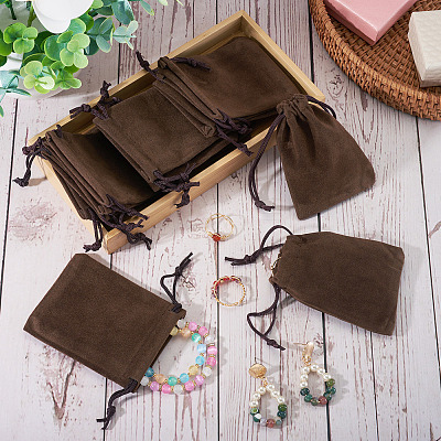 20Pcs Rectangle Velvet Drawstring Pouches TP-TA0001-04B-1