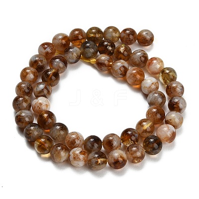 Heated Natural Citrine Beads Strands G-C293-A04-8mm-1
