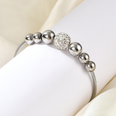 304 Stainless Steel Cuff Bangles BJEW-Z087-12P-1