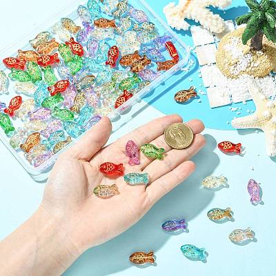 90Pcs 9 Colors Metal Enlaced Handmade Lampwork Beads LAMP-CJ0003-07-1