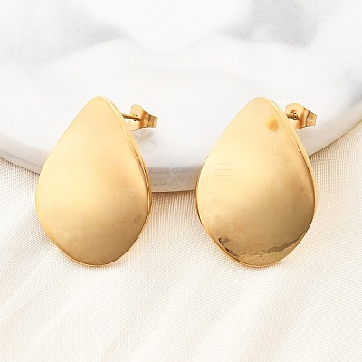 304 Stainless Steel Stud Earrings EJEW-D319-09B-G-1