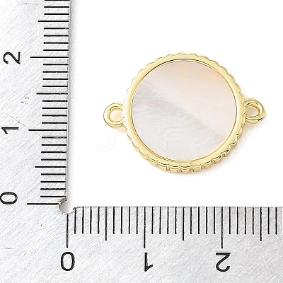 Brass & Natural White Shell Connector Charms SH-CBA6938-17G-01-1