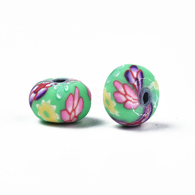 Handmade Polymer Clay Beads CLAY-S092-74-1