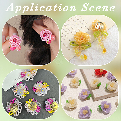 Brass Studs Earring Findings KK-BBC0019-01G-03-1
