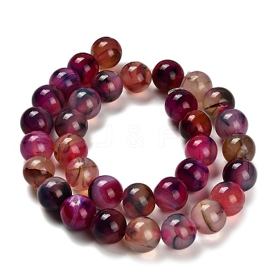 Dyed Natural Agate Beads Strands G-G203-10J-12mm-1