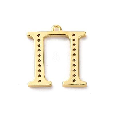 Rack Plating Brass Micro Pave Cubic Zirconia Pendant KK-H449-76G-23-1