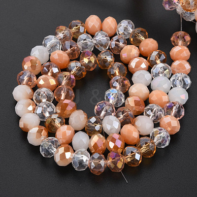 Electroplate Glass Beads Strands EGLA-S194-18I-1