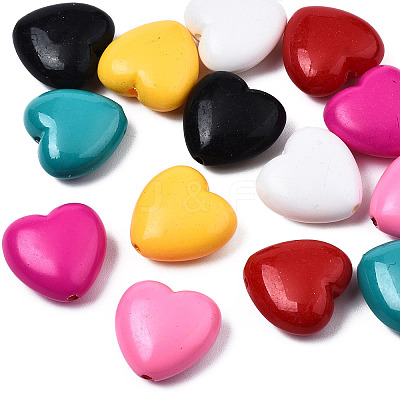 Opaque Acrylic Beads X-SACR-N006-04-1