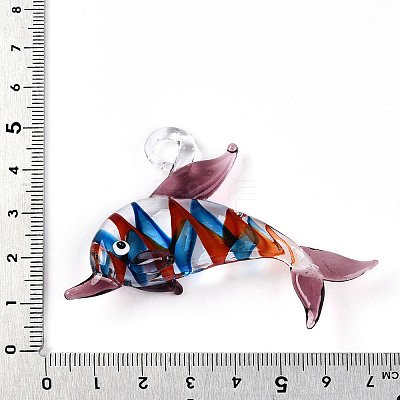 Handmade Lampwork Big Pendants LAMP-T023-14B-1