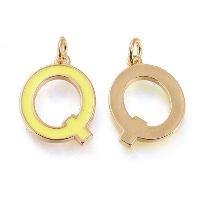 Brass Enamel Pendants KK-R139-02Q-1