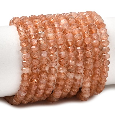 Natural Gold Sunstone Beads Strands G-K376-I06-3x4mm-1