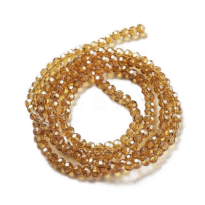 Electroplate Transparent Glass Beads Strands EGLA-A035-T3mm-A04-1